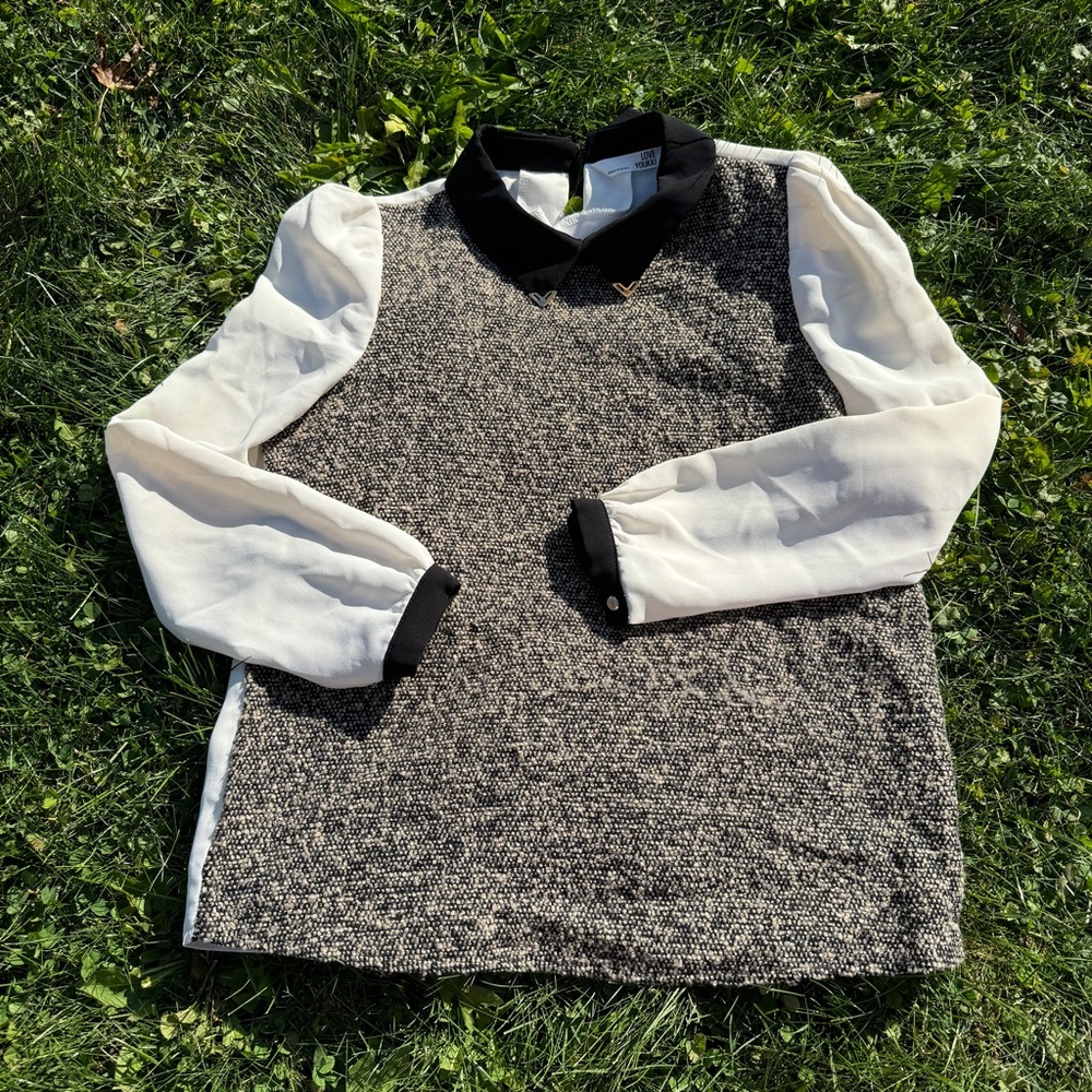 Tweed Collared Blouse